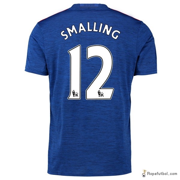 Camiseta Manchester United Replica Segunda Ropa Smalling 2016/17 Azul